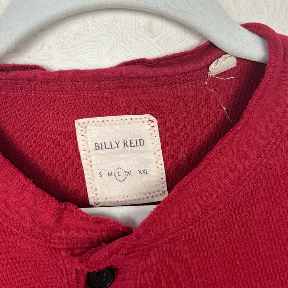 Billy Reid Henley Quarter Button Down Sweater Cot… - image 6
